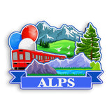 Refrigerator Magnet for Alps France  1324