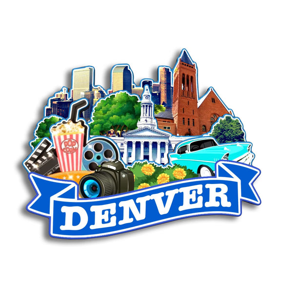Kühlschrankmagnet für Denver Colorado USA 270