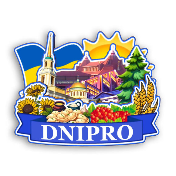 Refrigerator Magnet for Dnipro Ukraine  2399