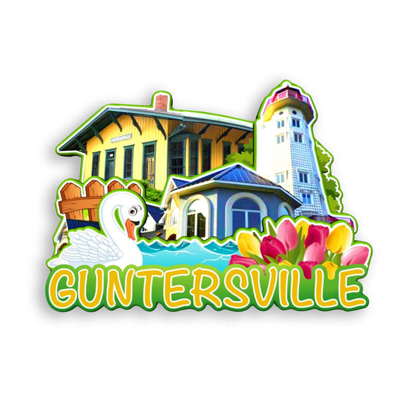 Kühlschrankmagnet für Guntersville Alabama USA 367