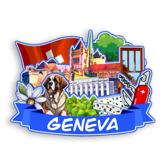 Refrigerator Magnet for Geneva Switzerland  2031