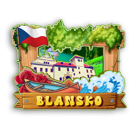 Refrigerator Magnet for Blansko Czech  2108