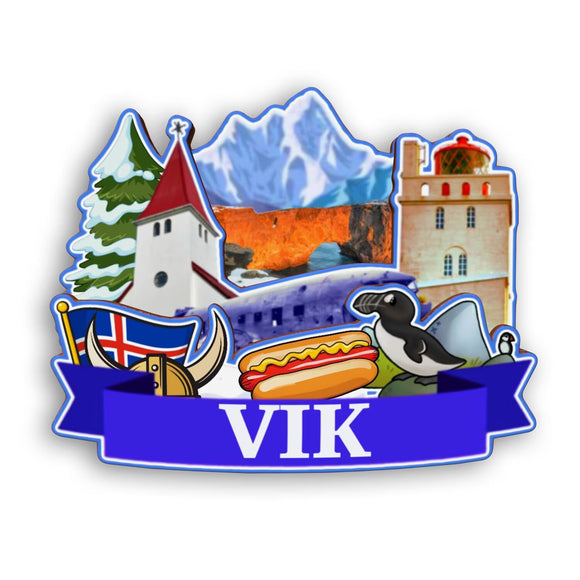 Refrigerator Magnet for Vik Iceland  2246