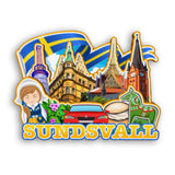 Refrigerator Magnet for Sundsvall Sweden  2183
