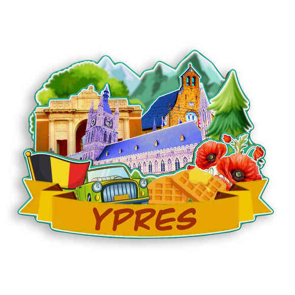 Refrigerator Magnet for Ypres Belgium  2019