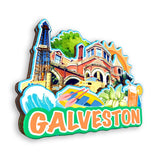 Kühlschrankmagnet für Galveston Texas USA 399