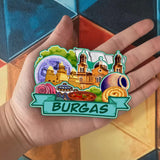 Kühlschrankmagnet für Burgas Bulgarien 2450