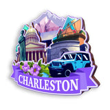 Магнит на холодильник для Чарльстона, Западная Вирджиния, США, 908