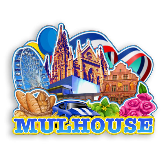 Refrigerator Magnet for Mulhouse France  1356