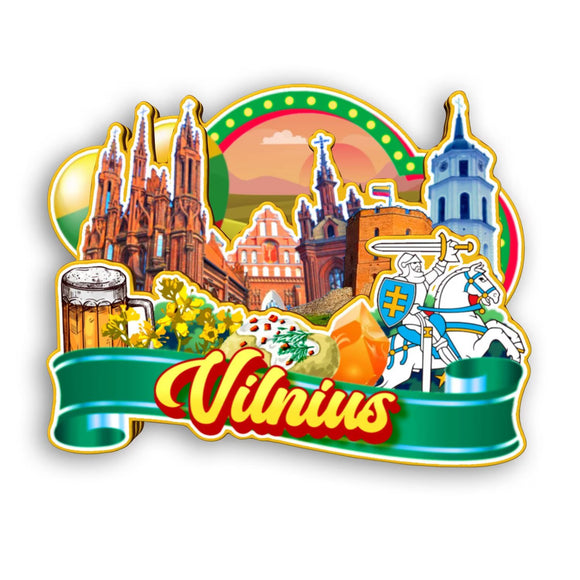 Refrigerator Magnet for Vilnius Lithuania  2477