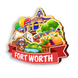Kühlschrankmagnet für Fort Worth Texas USA 389