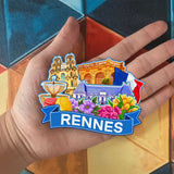 Refrigerator Magnet for Rennes France  1326
