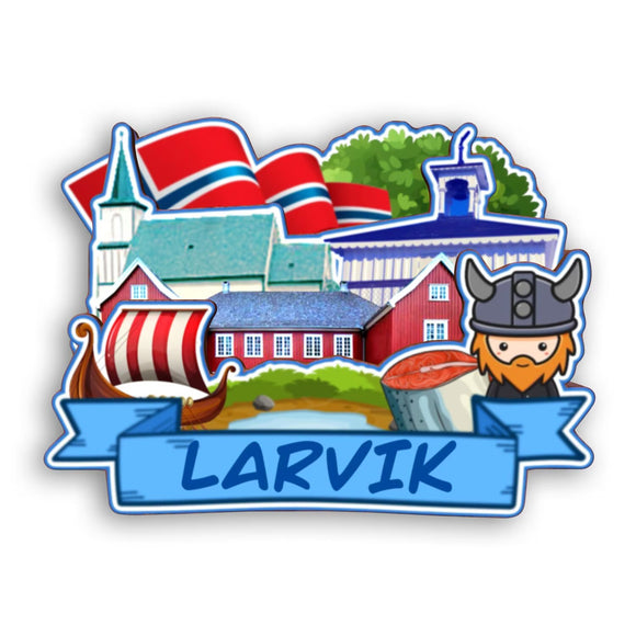 Refrigerator Magnet for Larvik Norway  2287