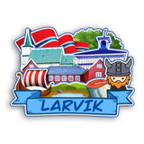 Refrigerator Magnet for Larvik Norway  2287
