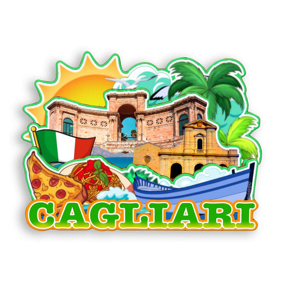 Refrigerator Magnet for Cagliari Italy  1285