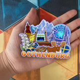 Kühlschrankmagnet für Göteborg, Schweden 2163