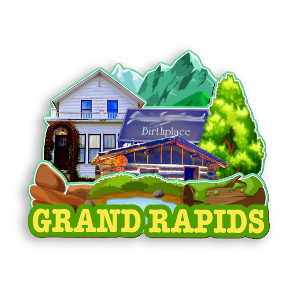 Refrigerator Magnet for Grand Rapids Michigan USA  994