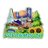 Refrigerator Magnet for Portsmouth New Hampshire USA  1050