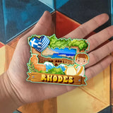 Refrigerator Magnet for Rhodes Greece  1712