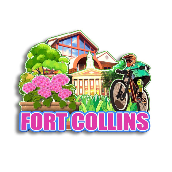 Kühlschrankmagnet für Fort Collins Colorado USA 274