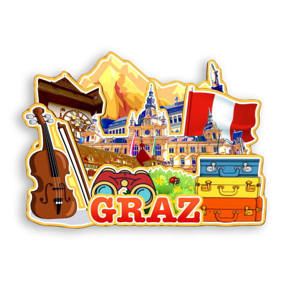 Kühlschrankmagnet für Graz, Österreich 1588