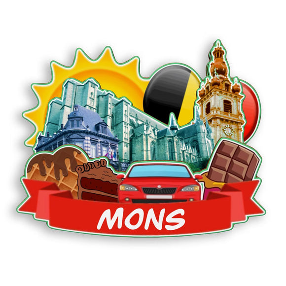 Refrigerator Magnet for Mons Belgium  2012