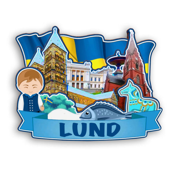 Refrigerator Magnet for Lund Sweden  2176