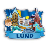 Refrigerator Magnet for Lund Sweden  2176