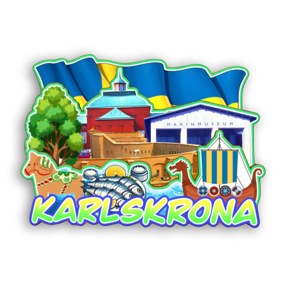 Refrigerator Magnet for Karlskrona Sweden  2180