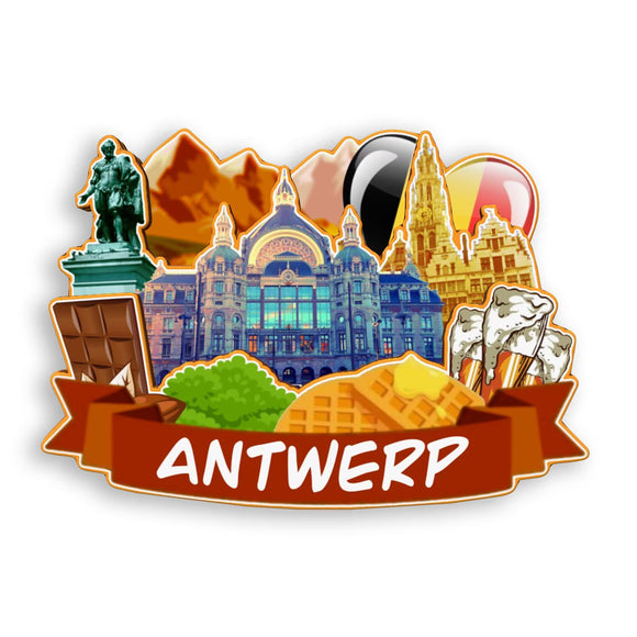 Refrigerator Magnet for Antwerp Belgium  2006