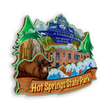 Магнит на холодильник для государственного парка Хот-Спрингс, Вайоминг, США, 921