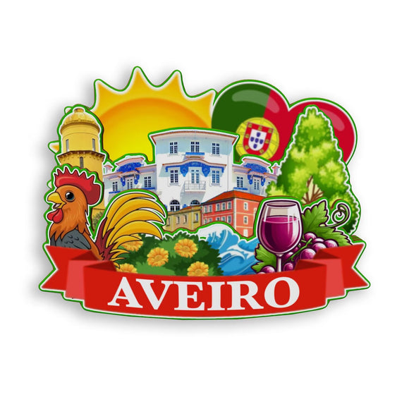 Kühlschrankmagnet für Aveiro Portugal 1949