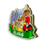 Refrigerator Magnet for Elvas Portugal  1965
