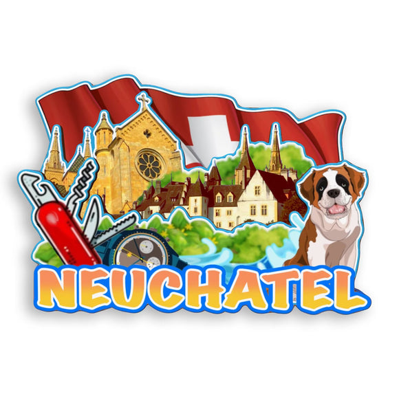 Refrigerator Magnet for Neuchatel Switzerland  2065