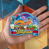 Refrigerator Magnet for Belgrade Serbia  2509