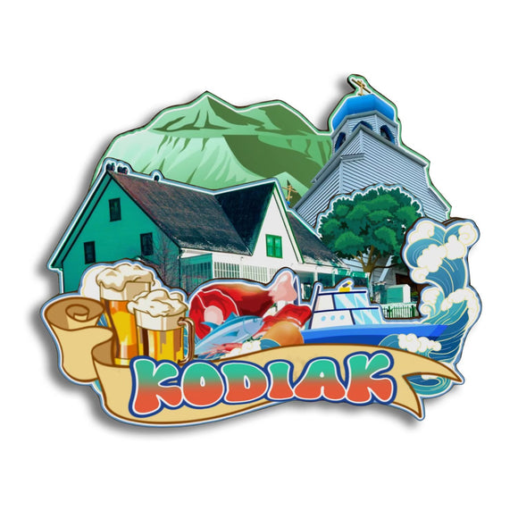 Refrigerator Magnet for Kodiak Alaska USA  108