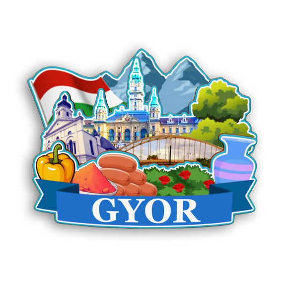 Refrigerator Magnet for Gyor Hungary  2149