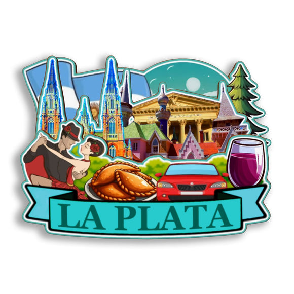 Refrigerator Magnet for La Plata Argentina  2837