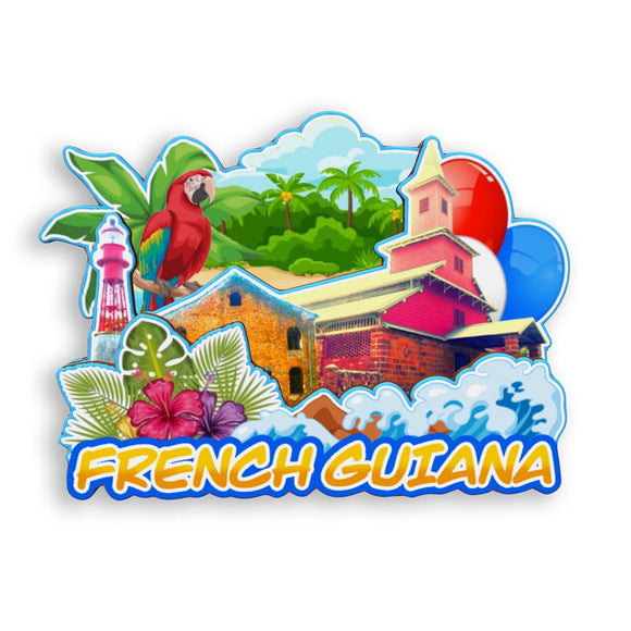 Refrigerator Magnet for French Guiana France  1347