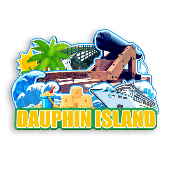 Kühlschrankmagnet für Dauphin Island Alabama USA 344