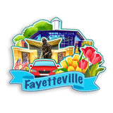 Kühlschrankmagnet für Fayetteville Arkansas USA 332