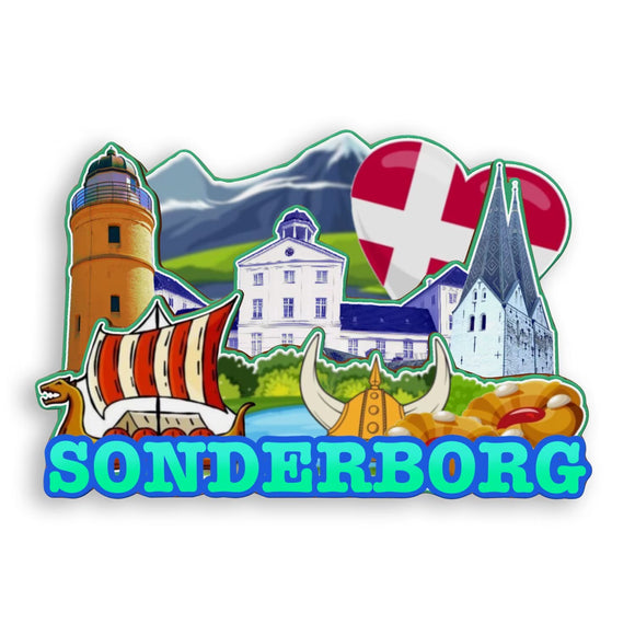 Refrigerator Magnet for Sonderborg Denmark  2084