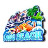 Kühlschrankmagnet für Long Beach, Kalifornien, USA 236