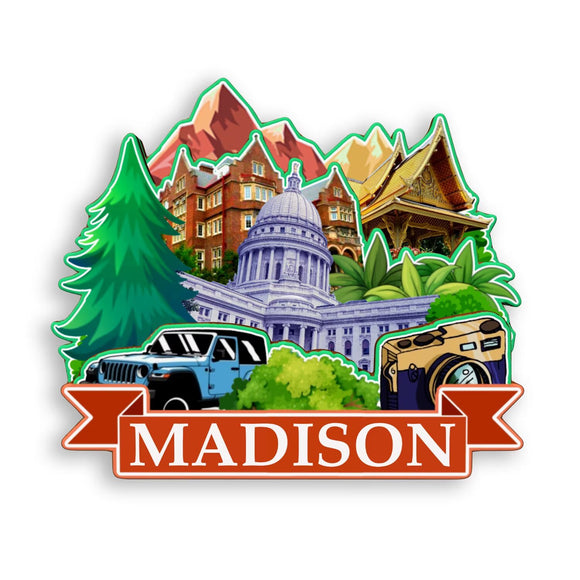 Refrigerator Magnet for Madison Wisconsin USA  914