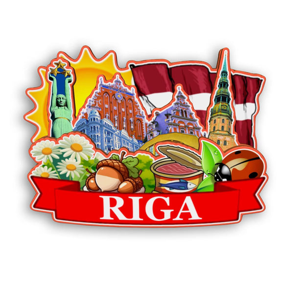 Refrigerator Magnet for Riga Latvia  2487