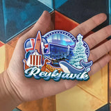 Refrigerator Magnet for Reykjavik Iceland  2245