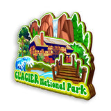 Магнит на холодильник для Национального парка Глейшер, Монтана, США, 1033