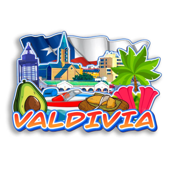 Refrigerator Magnet for Valdivia Chile  2843