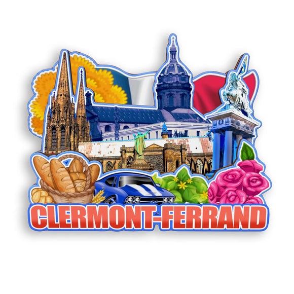 Refrigerator Magnet for Clermont-Ferrand France  1317