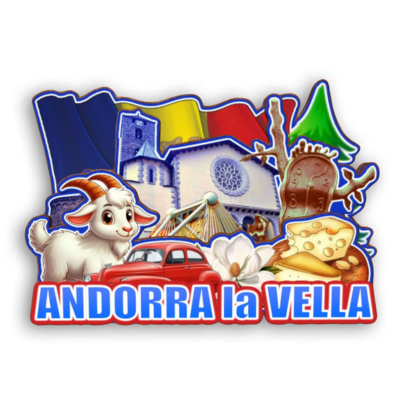 Refrigerator Magnet for Andorra la Vella Andorra  2405